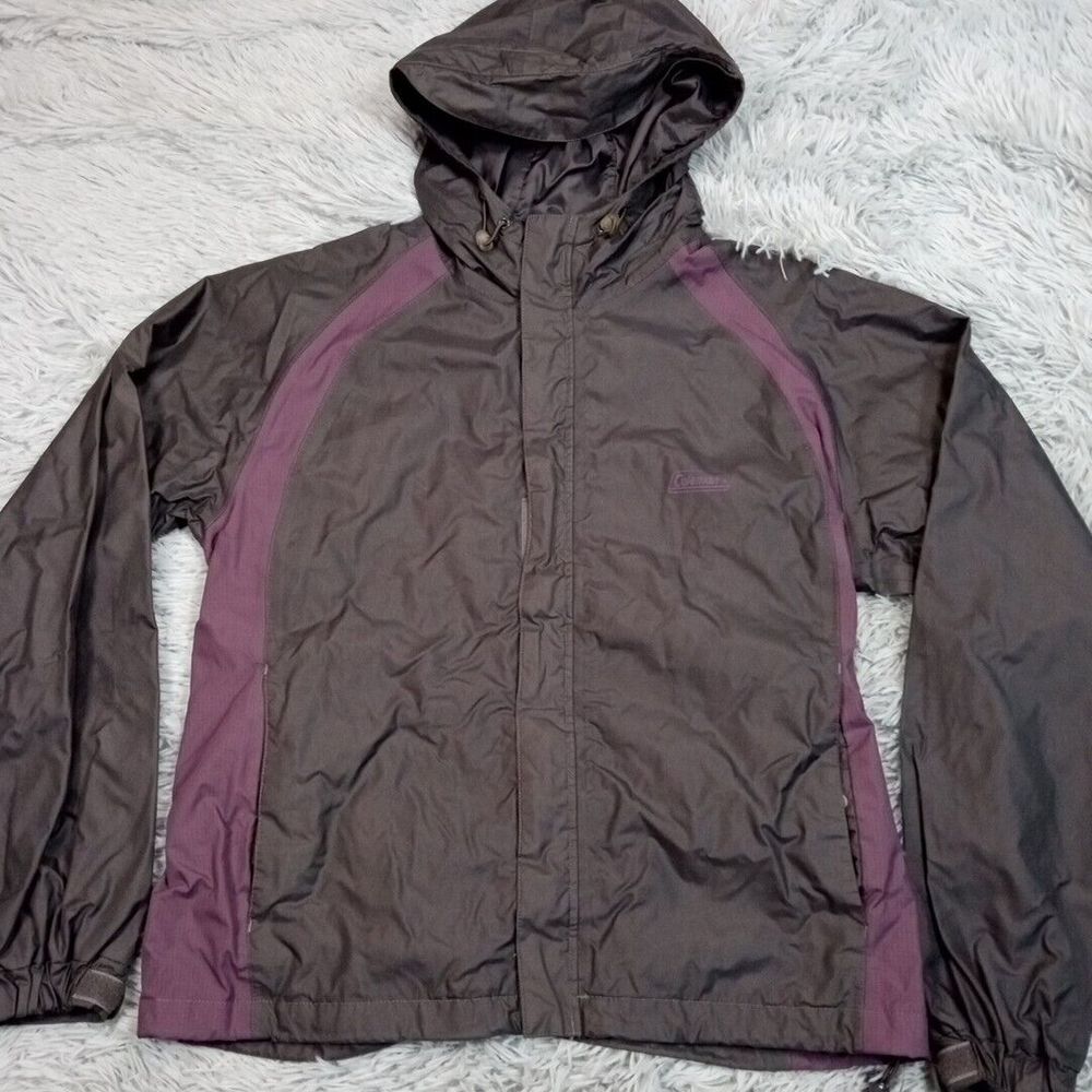 Coleman Jacket Womens‎ M Gray Gorpcore Hoodie Windbreaker Athletic Lightweight